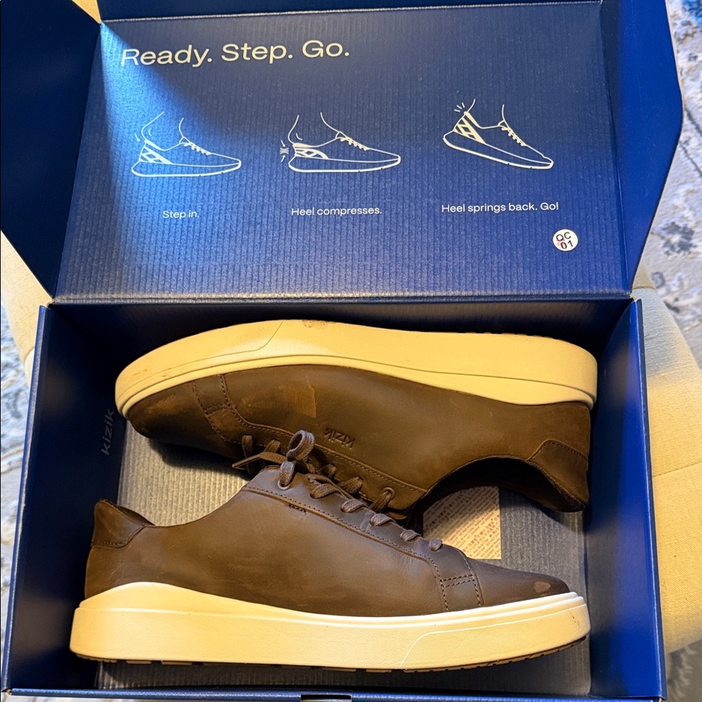 Kizik Men's Brown Sneakers - worn once for two hours!!!!